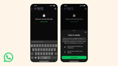 Two phone screens showing WhatsApp's Meta AI incognito chat feature.