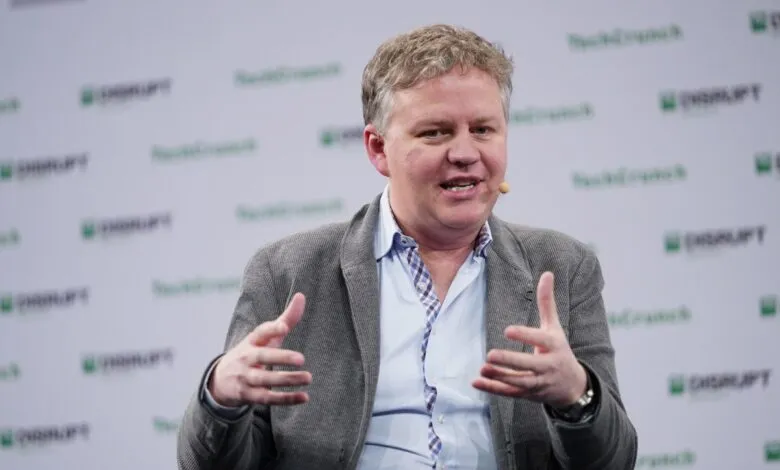 Matthew Prince, Cloudflare CEO, speaking at a TechCrunch event.