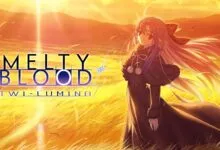 Melty Blood: Type Lumina game art featuring a character in a field.