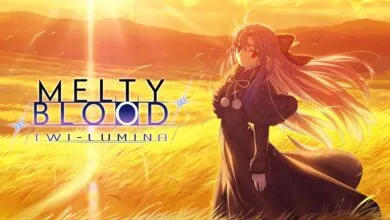 Melty Blood: Type Lumina game art featuring a character in a field.