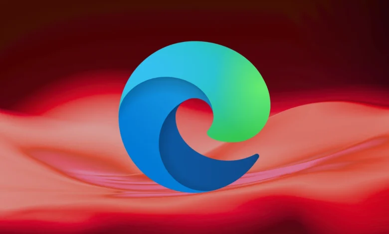 Microsoft Edge logo, a stylized wave in blue and green.