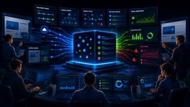 Team monitors SEO changelogs, deployment, and crawl data on multiple screens.