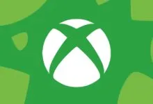 Xbox logo, a white 'X' inside a circle, on a green patterned background.