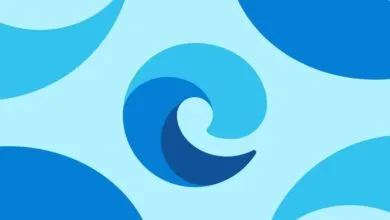 Microsoft Edge logo in shades of blue on a light blue background.
