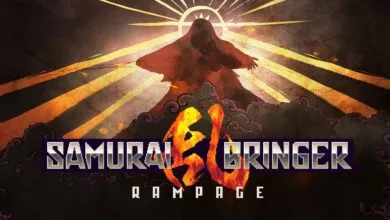 Samurai Bringer Rampage game cover art with a shadowy figure.