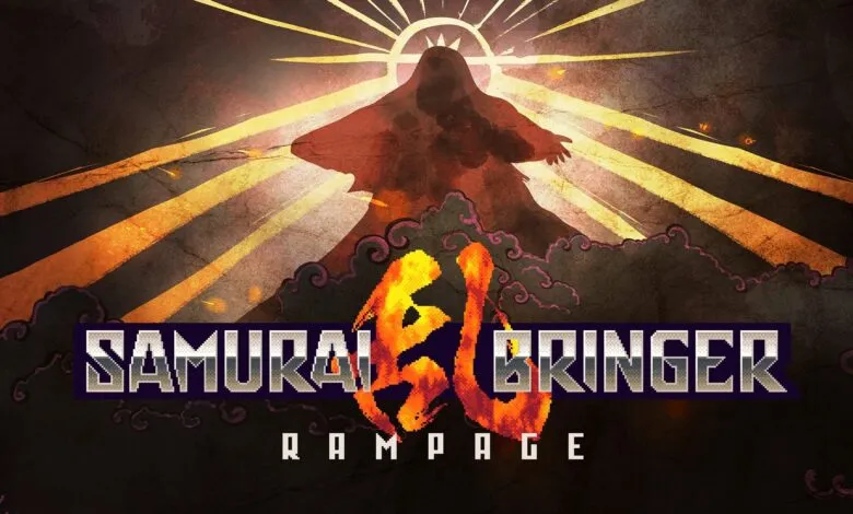 Samurai Bringer Rampage game cover art with a shadowy figure.