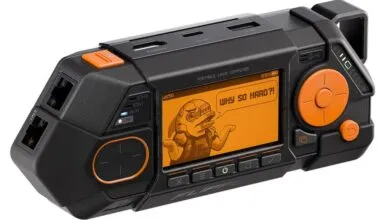 Flipper Zero device showing a cartoon character saying 'Why so hard?!'