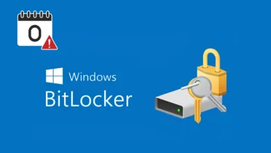 Windows BitLocker logo with a calendar icon showing '0' and a warning sign.