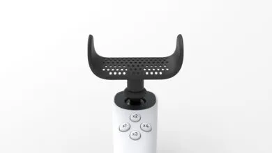 Xbox Adaptive Controller with goal post-shaped thumbstick topper.