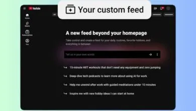 YouTube custom feed interface with suggested topics.