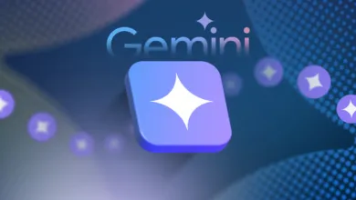 Gemini crypto platform logo with star icon on blue background.
