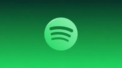 Spotify logo on a green gradient background.