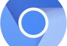 The Chromium logo, a blue circle surrounded by three blue shapes.