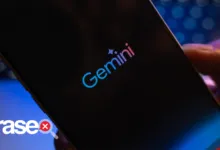 Gemini app displayed on a smartphone screen, held in hand.