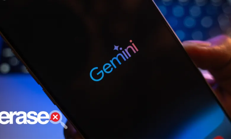 Gemini app displayed on a smartphone screen, held in hand.