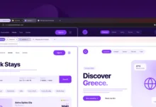 Wanderlust Holidays website displayed in two browser windows, showcasing Greek stays and travel planning.