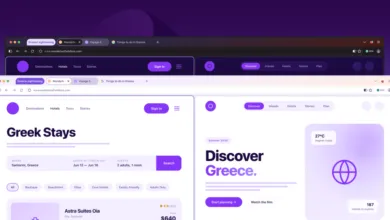 Wanderlust Holidays website displayed in two browser windows, showcasing Greek stays and travel planning.
