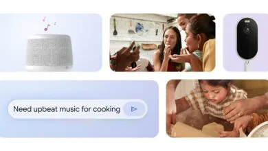 Smart home devices and family activities displayed in a modern collage.
