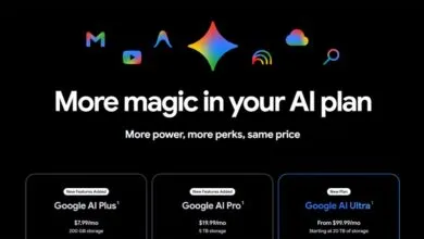 Google One AI plan options: Plus, Pro, and Ultra with pricing and storage details.