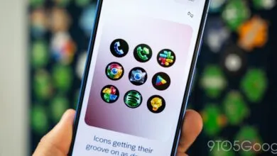 Google Pixel phone displaying disco-themed app icons.