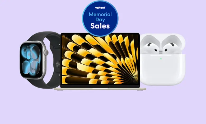 Apple Watch, MacBook, and AirPods Pro featured in Memorial Day sales ad.