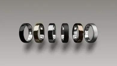 Oura Ring collection in black, gold, silver, showcasing sleek design.
