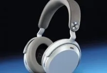 Sennheiser Momentum 4 wireless headphones in gray and silver.