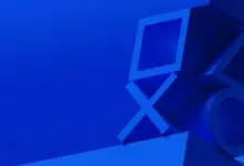 Blue PlayStation symbols: square, triangle, X, and circle.