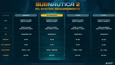 Subnautica 2 PC system requirements: minimum, recommended, ultra, ultra+ specs.