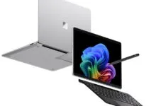 Microsoft Surface devices: Laptop and detachable tablet with pen.