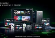 Xbox Mode for Windows 11 devices displayed on various screens and controllers.