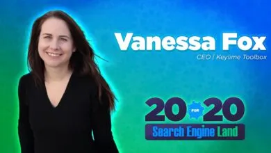 Vanessa Fox, CEO of Keylime Toolbox, smiles against a blue and green background.