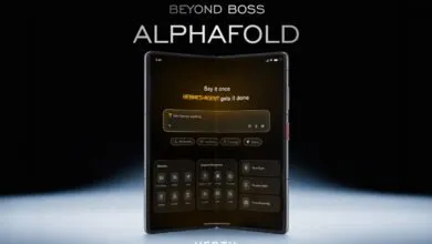 Vertu Alphafold foldable phone displaying Hermes-Agent interface.