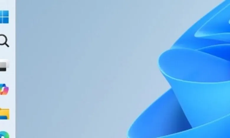 Windows 11 desktop with taskbar on the left side showing icons.