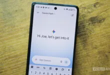 Android phone displaying Gemini Flash interface with 'Hi Joe' message.