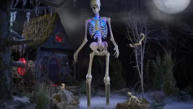 Home Depot’s 12-foot skeleton now talks, sparking new buzz