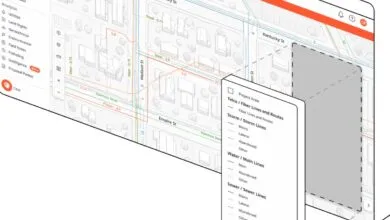 CivilGrid mapping software interface displaying project frames and utility lines