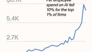 AI Spending Per Employee Drops at Top Firms in August