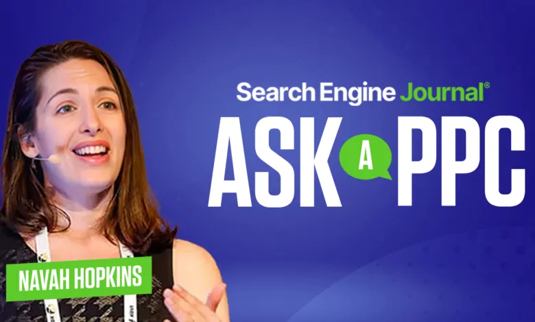 PPC expert Navah Hopkins presenting on stage for Search Engine Journal Ask A PPC column
