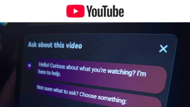 YouTube interface showing Ask about this video AI chat feature with greeting message