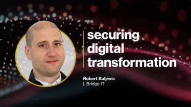 Headshot of Robert Buljevic, Bridge IT, with text overlay: Securing Digital Transformation.