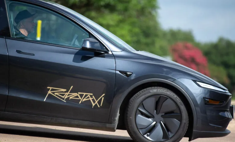 Tesla Robotaxi in Austin, Texas, undergoing testing.