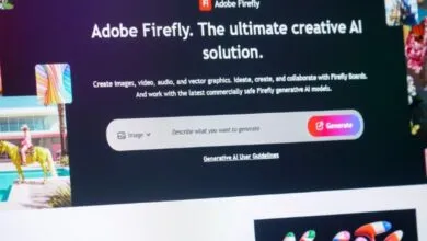 Screenshot of Adobe Firefly AI interface with text input field and generate button.
