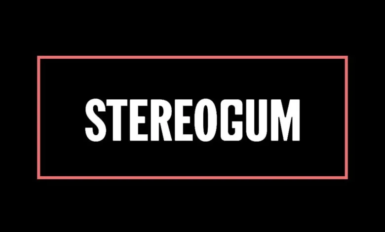 The word STEREOGUM in white capital letters inside a pink rectangle.