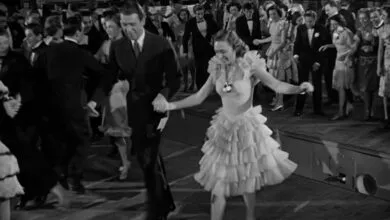 James Stewart and Donna Reed dancing in 'It's a Wonderful Life'.