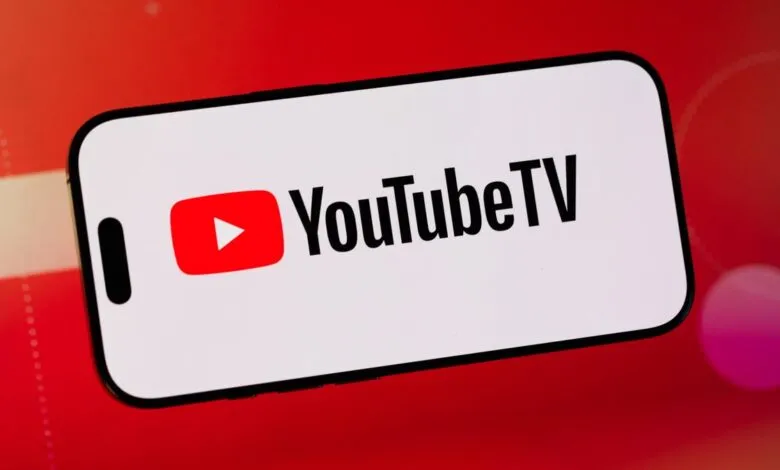 YouTube TV app displayed on a modern smartphone screen.