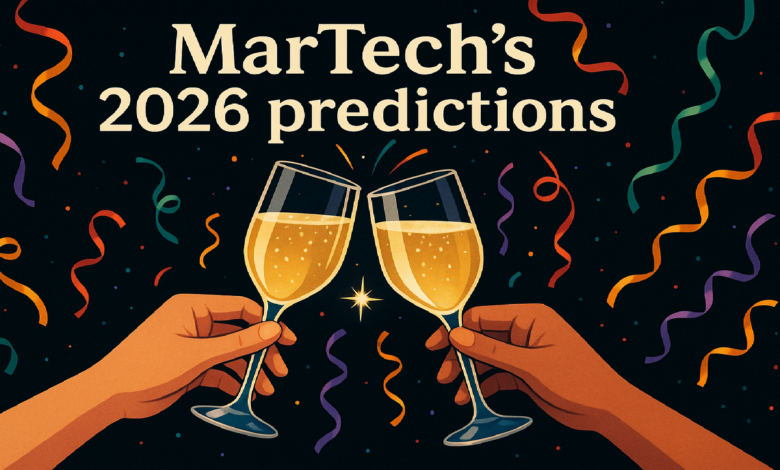 Two champagne glasses clinking against a dark background with colorful streamers.