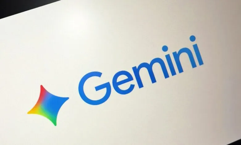Google Gemini logo with blue text and colorful star icon.