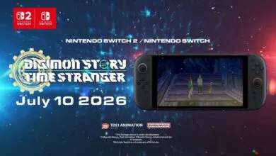 Digimon Story Time Stranger game announcement for Nintendo Switch 2 and Switch.