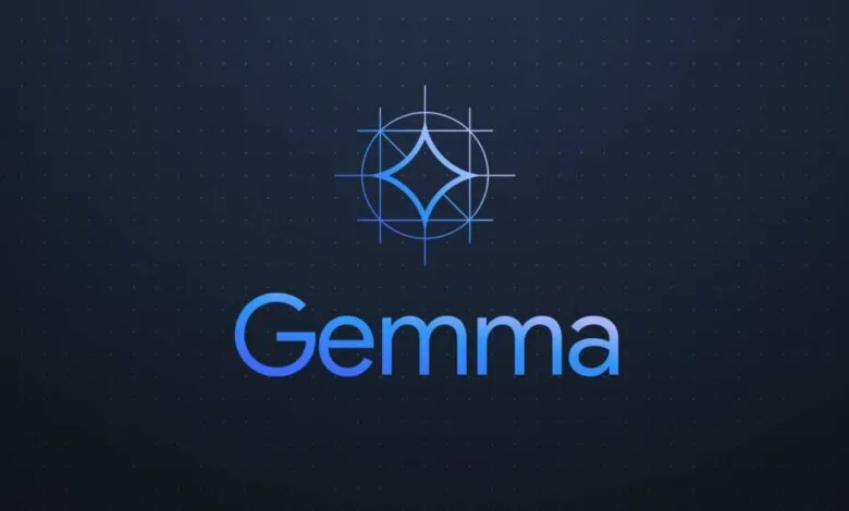 Gemma logo on dark background with geometric diamond symbol.